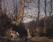 Ferdinand Georg Waldmuller Early Spring in the Vienna Woods oil on canvas